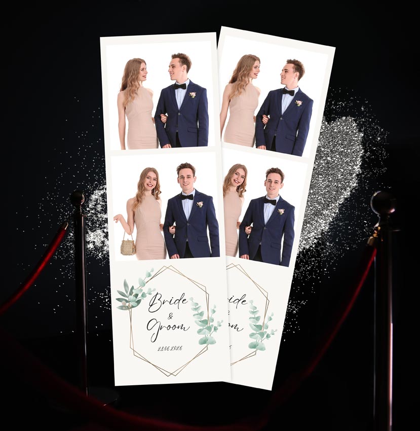 Fototemplates für Hochzeit mit personalisierten Overlays